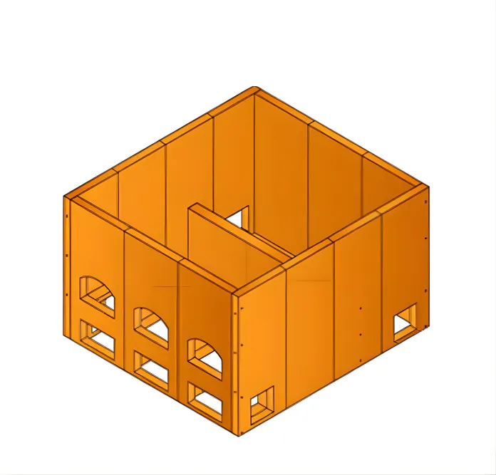 Projeto 3D da solução Tecnolita para fornalhas